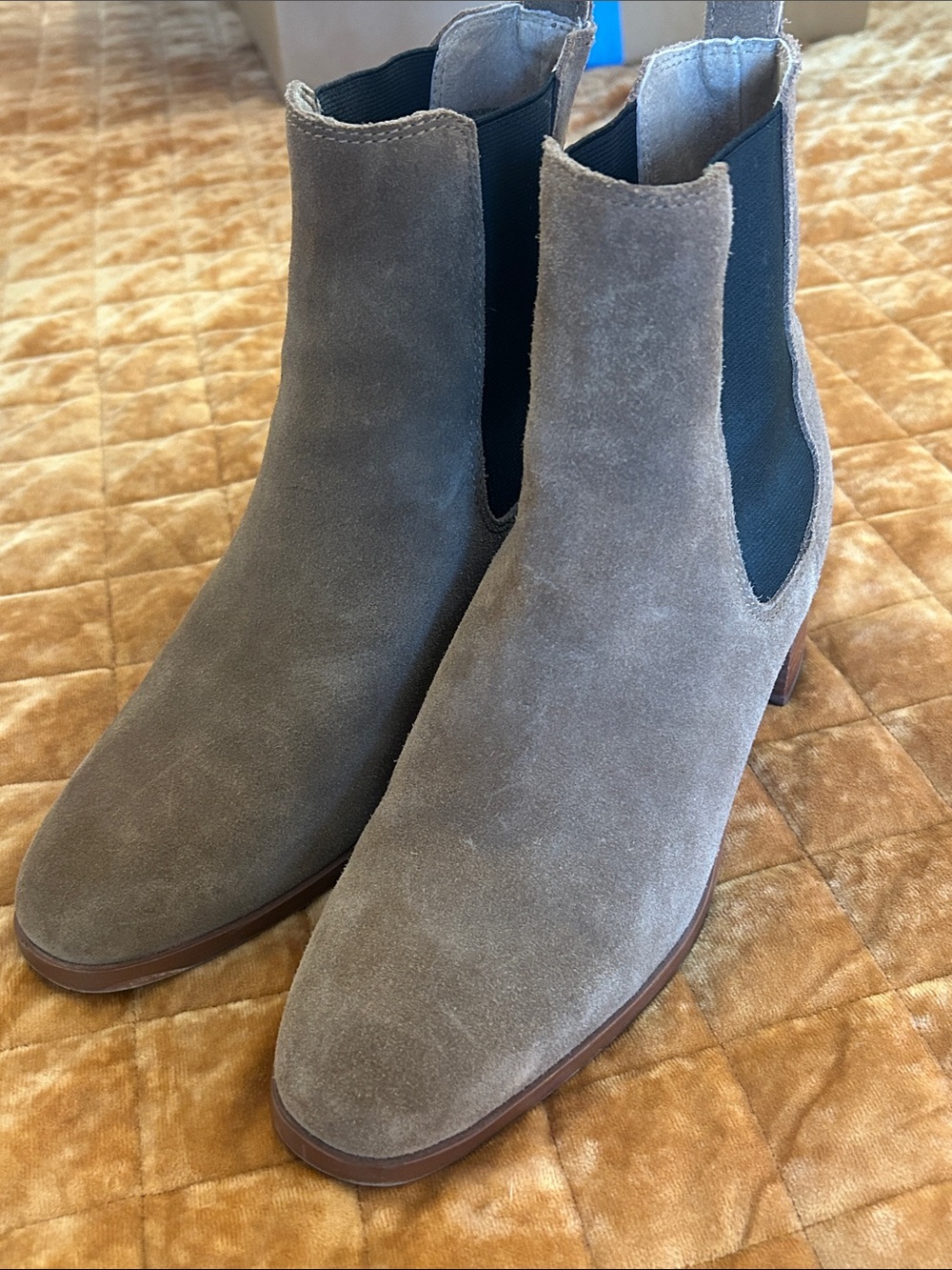 Madden Taupe Suede Chelsea Ankle Boots
